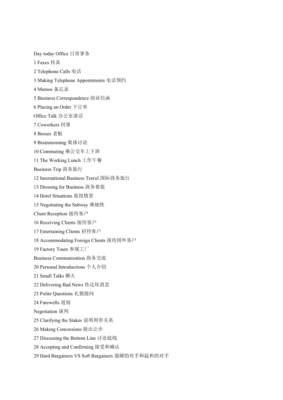 商务英语情景对话100主题-真正完整版(共89页)_第1页