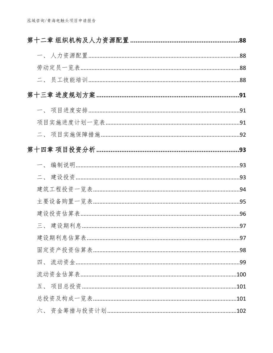 青海电触头项目申请报告_第5页