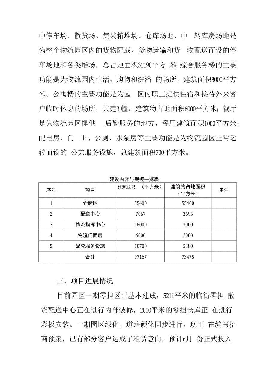 鹤壁瑞丰物流园项目情况_第5页