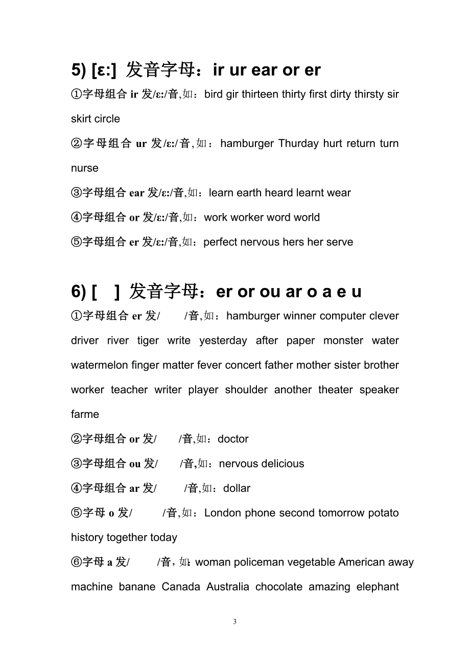 英语音标发音规律(初学者很适用)_第3页