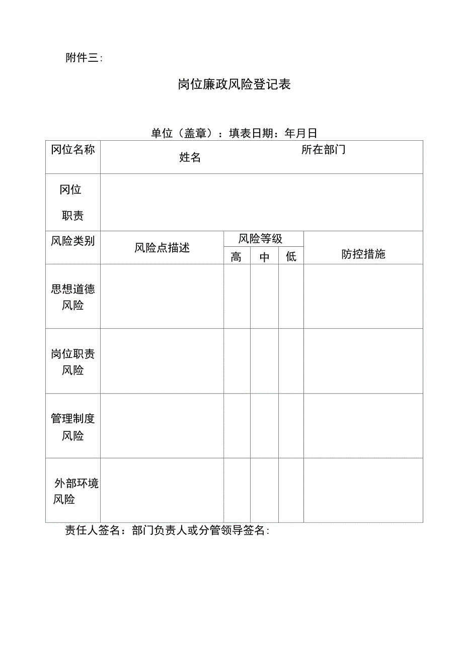 岗位廉政风险自查防控表_第3页