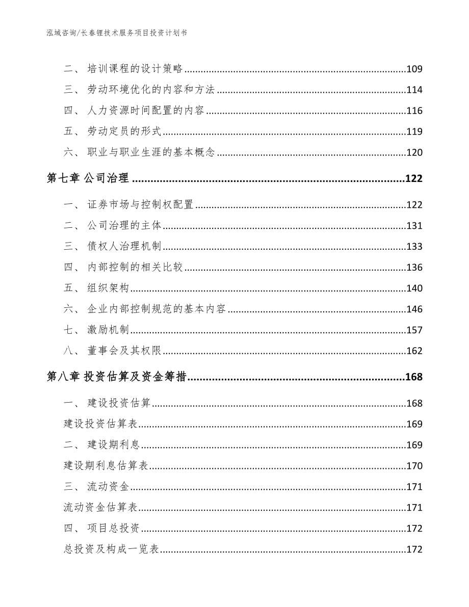 长春锂技术服务项目投资计划书_第5页