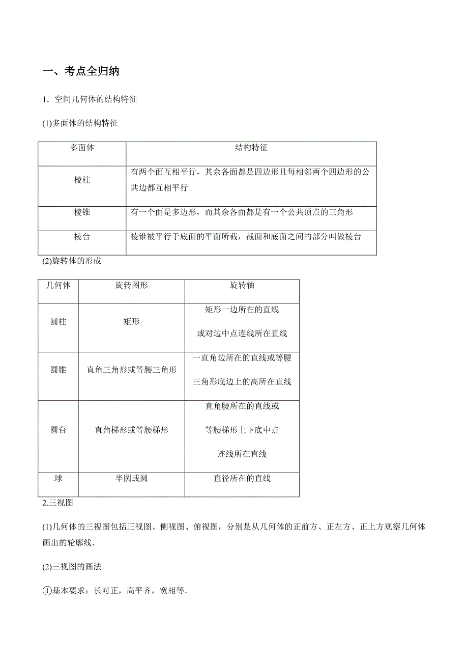 2021年高考数学(理)一轮复习题型归纳与训练 专题8.1 空间几何体的结构及其表面积、体积（学生版）.docx_第2页