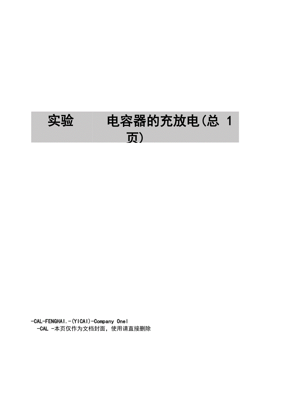 实验电容器的充放电_第1页