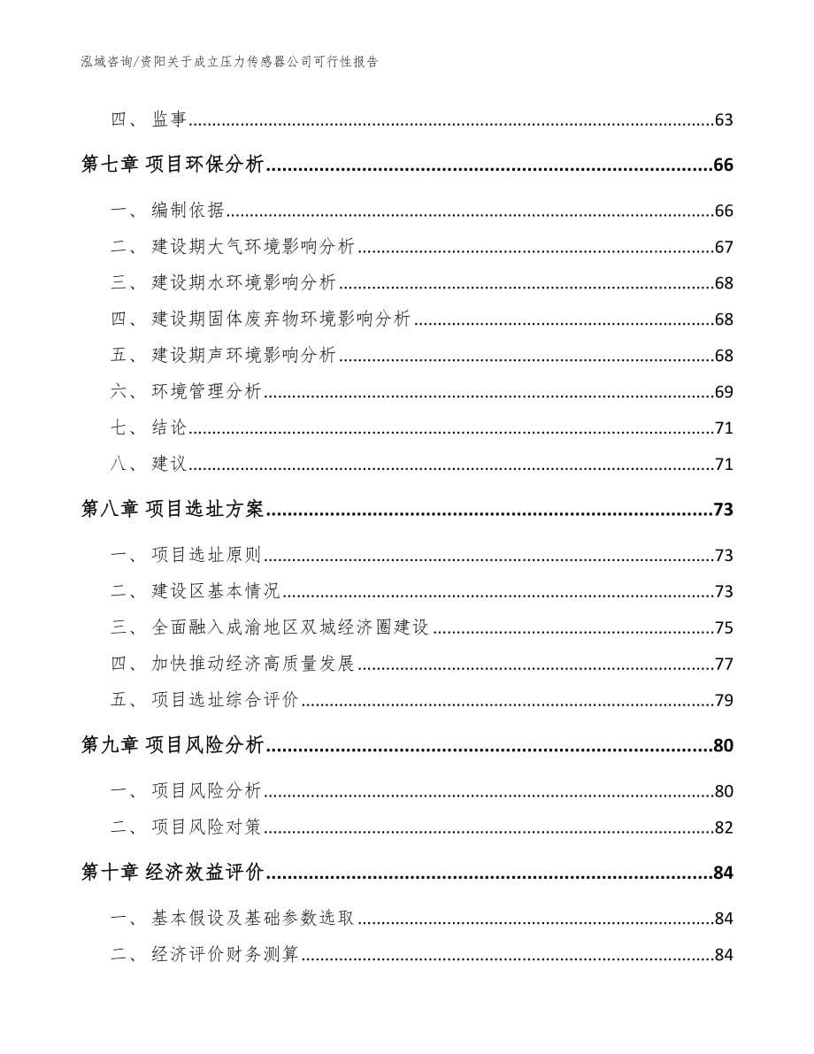 资阳关于成立压力传感器公司可行性报告模板范文_第5页