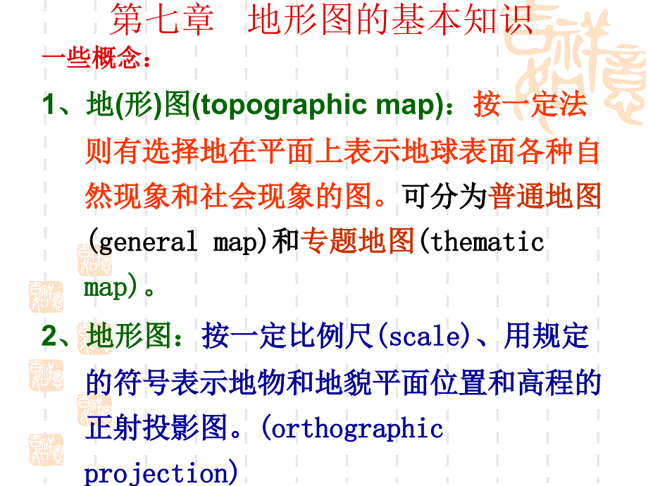 第七章地形图的基本知识ppt课件_第2页