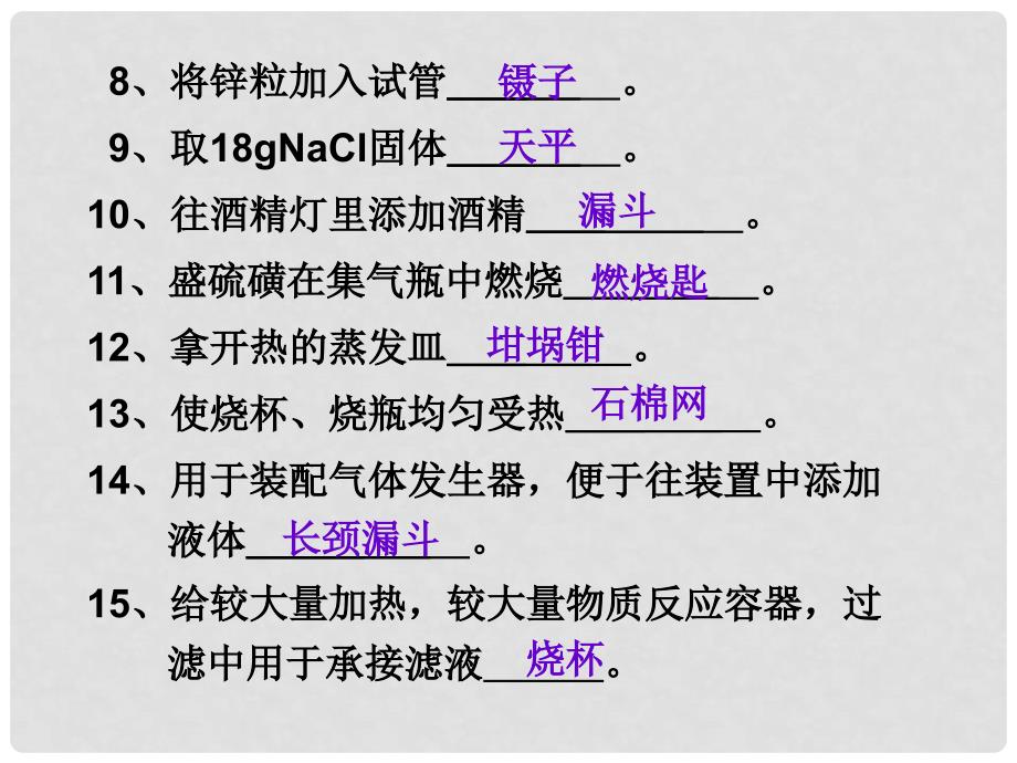 九年级化学上册 化学实验复习课件 新人教版_第4页