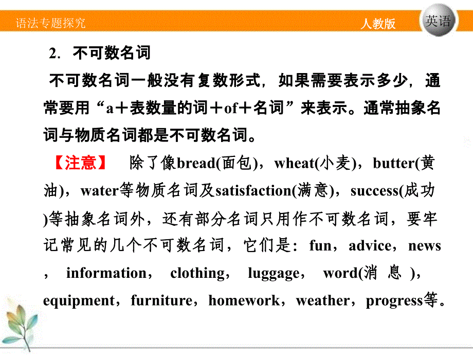 高考英语语法复习专题一名词_第4页