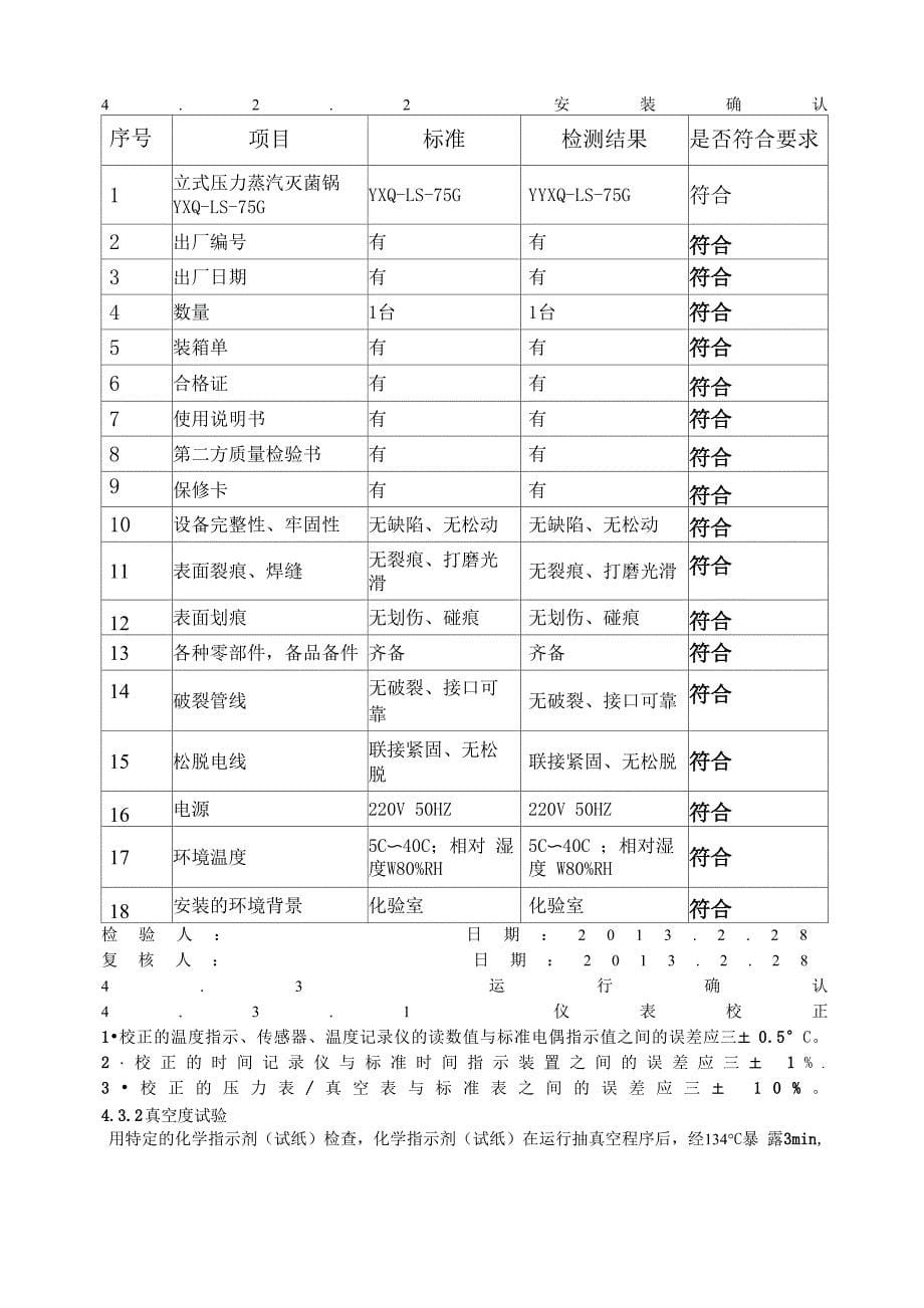 高压灭菌锅的验证报告_第5页