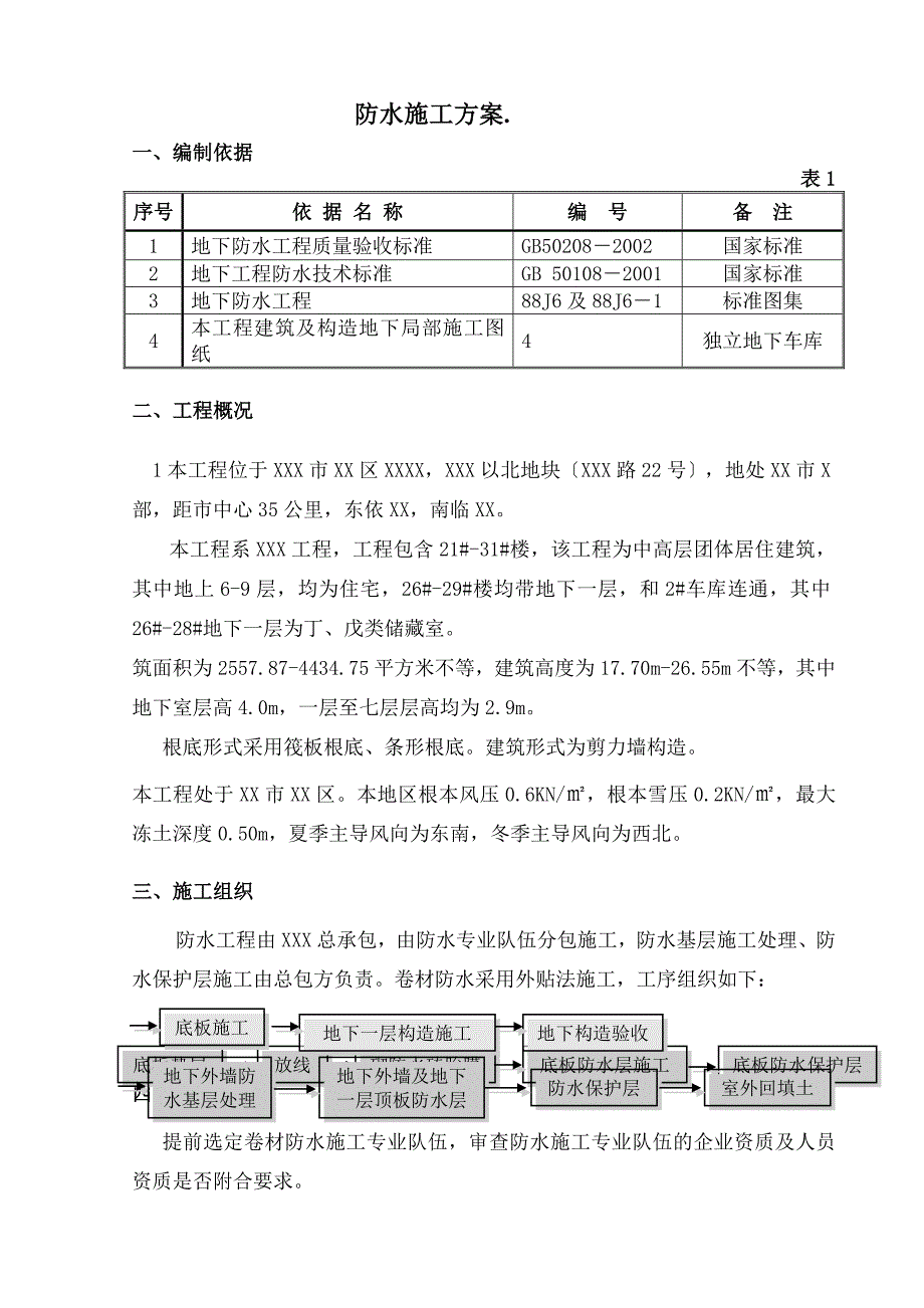 地下车库防水施工方案_第1页