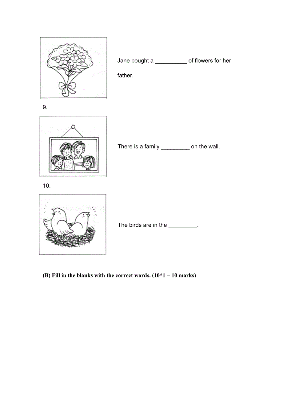 新加坡小学一年级英语试PRACTICE_第3页