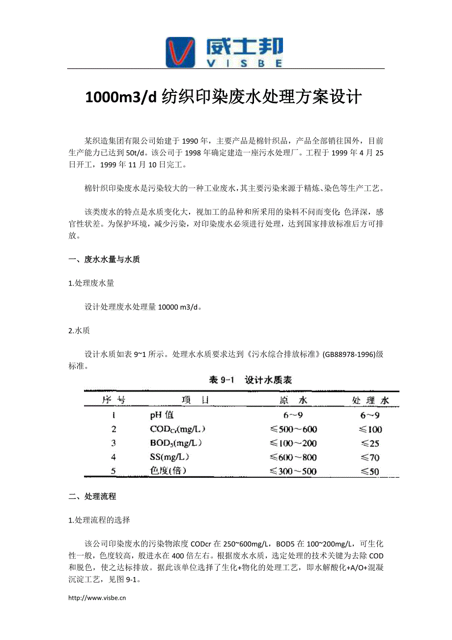 印染废水处理方案_第1页