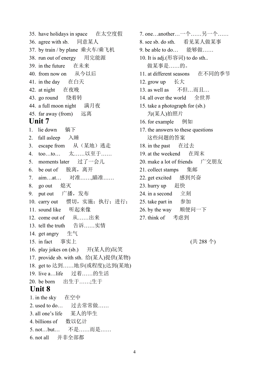 初一上中、英文词组_第4页