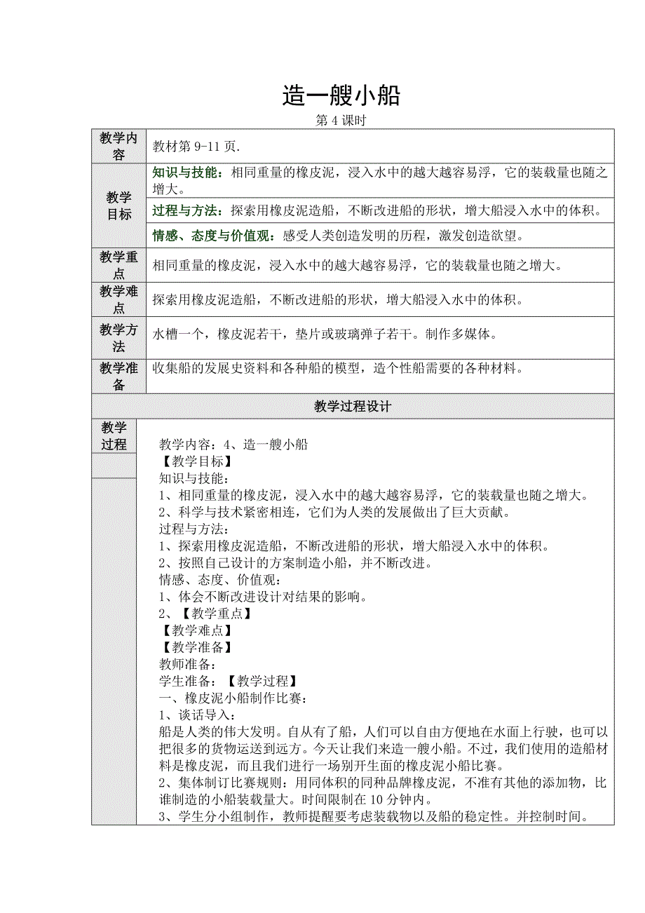 造一艘小船-教学设计(共2页)_第1页