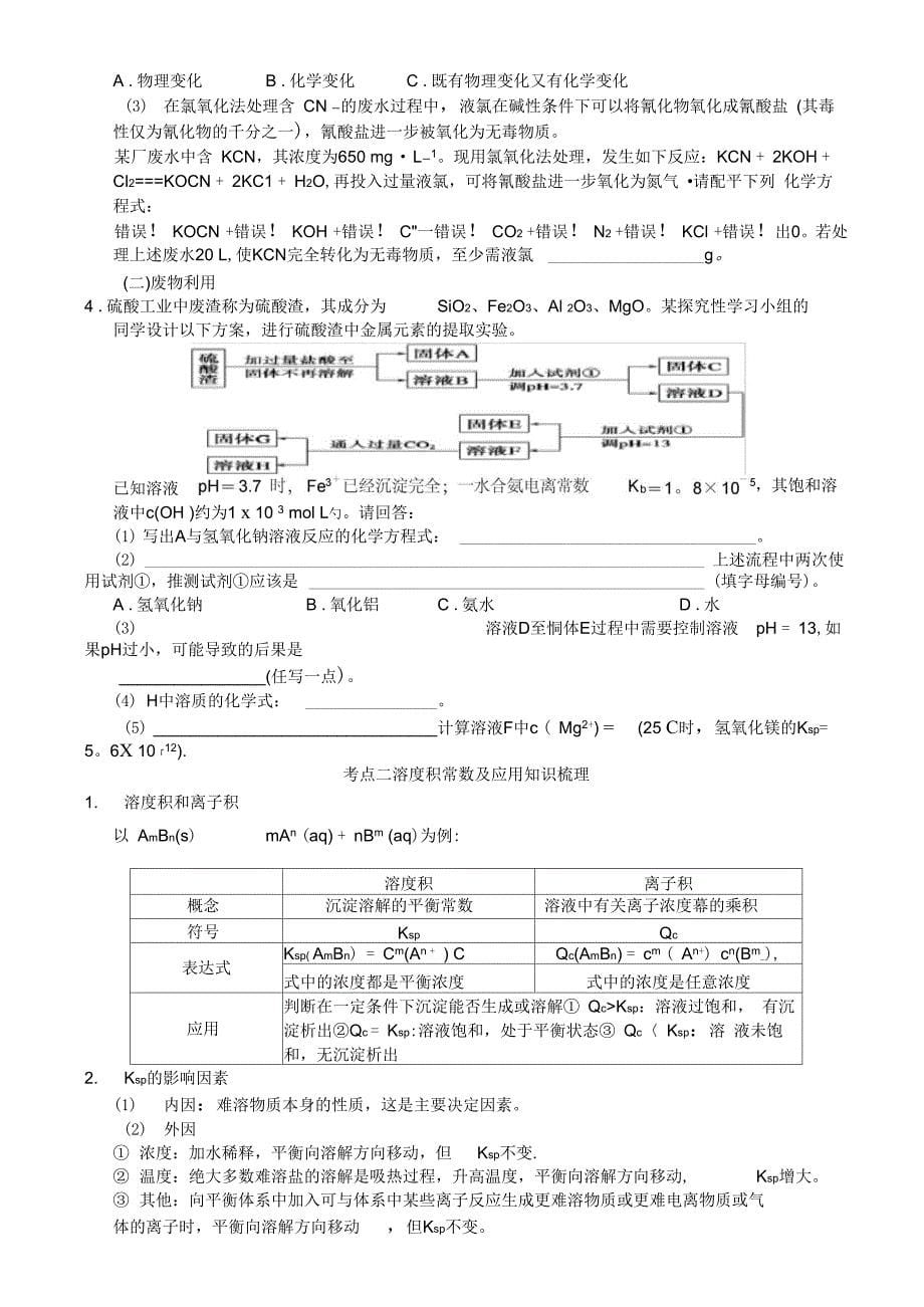 第4讲难溶电解质的溶解平衡_第5页