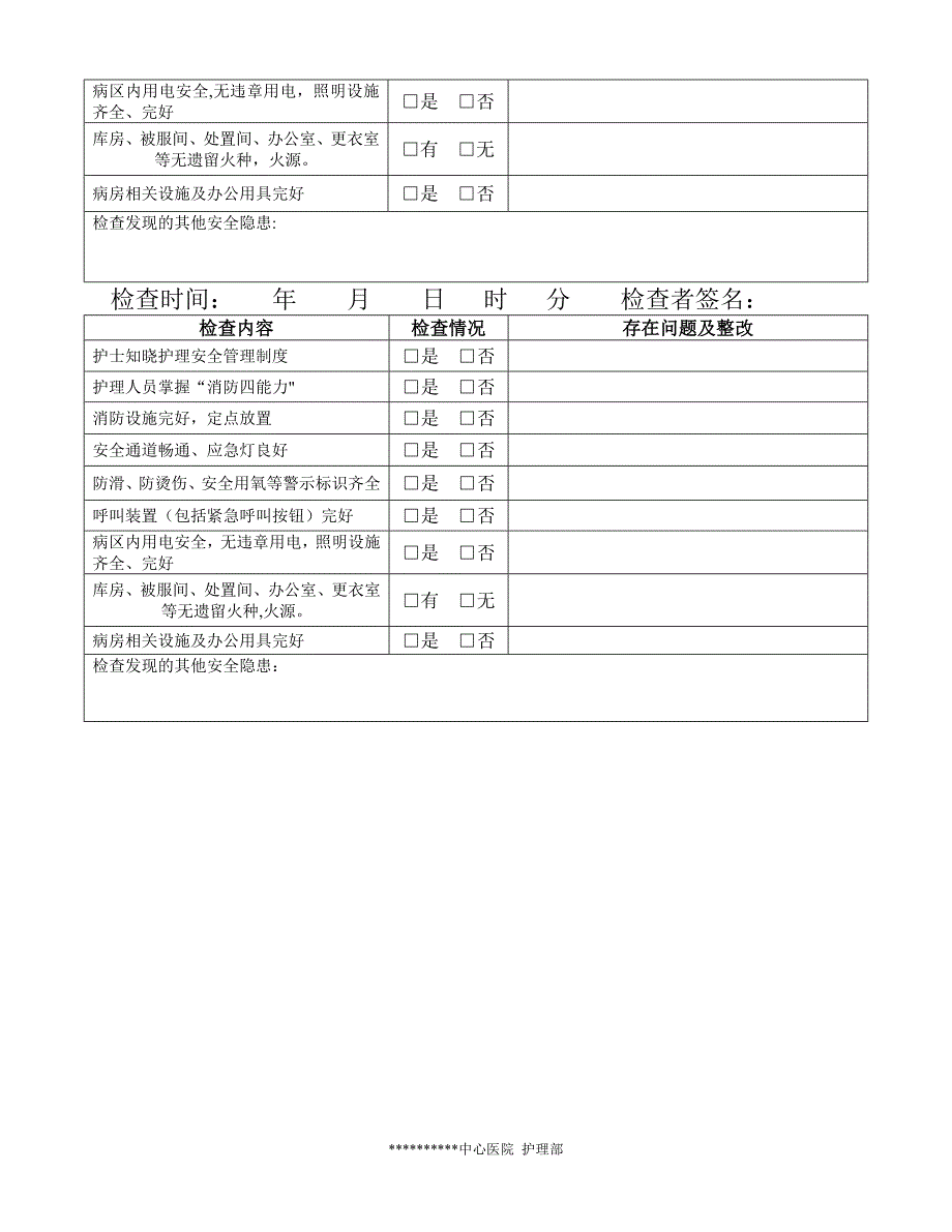 护理安全隐患排查记录_第2页