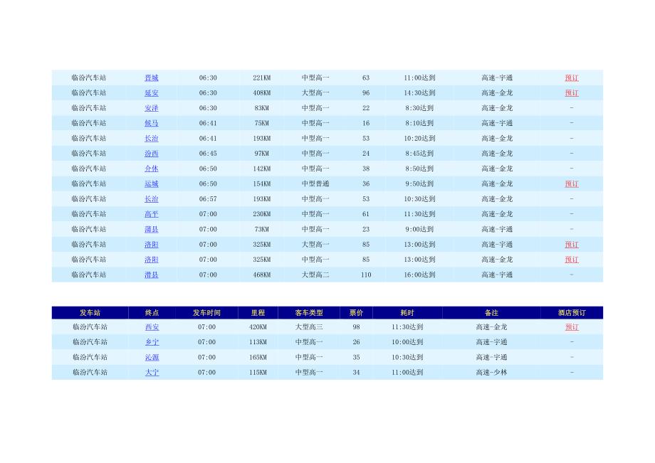 临汾汽车站时刻表_第2页