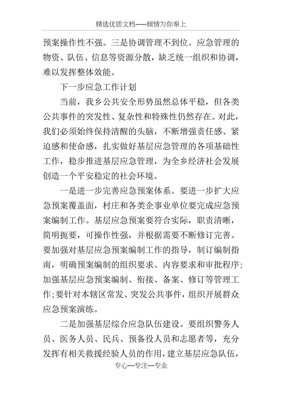 应急管理和政务公开工作总结_第5页