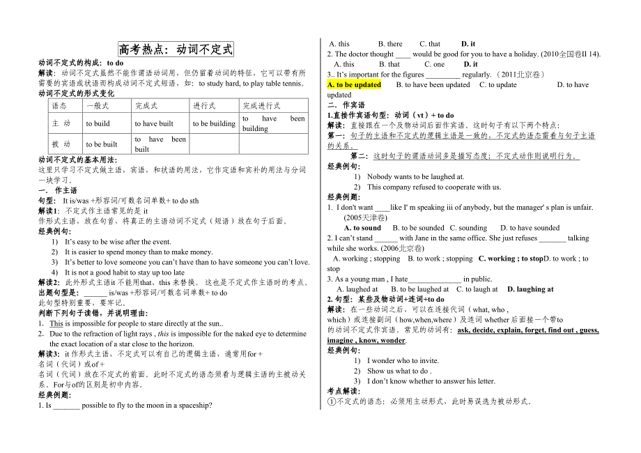 高考总复习不定式专题_第1页