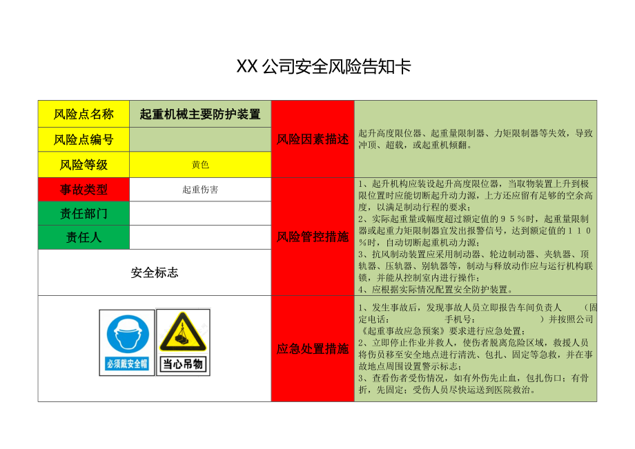 公司风险告知卡_第2页