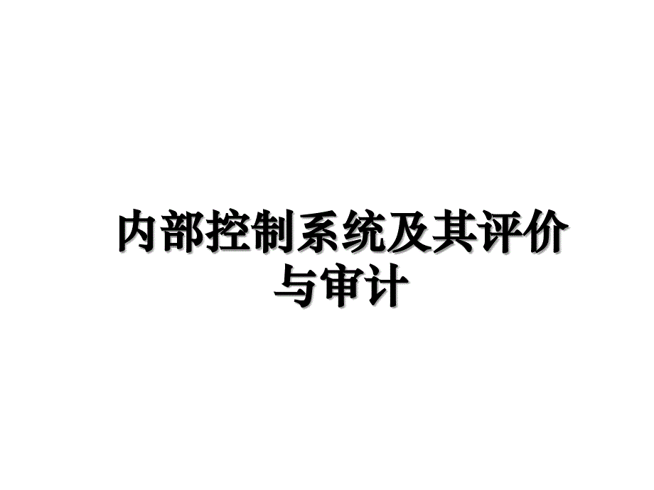 内部控制系统及其评价与审计_第1页