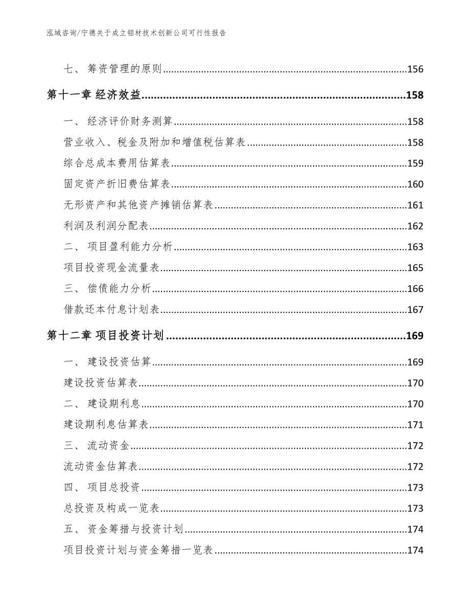 宁德关于成立铝材技术创新公司可行性报告（模板参考）_第5页