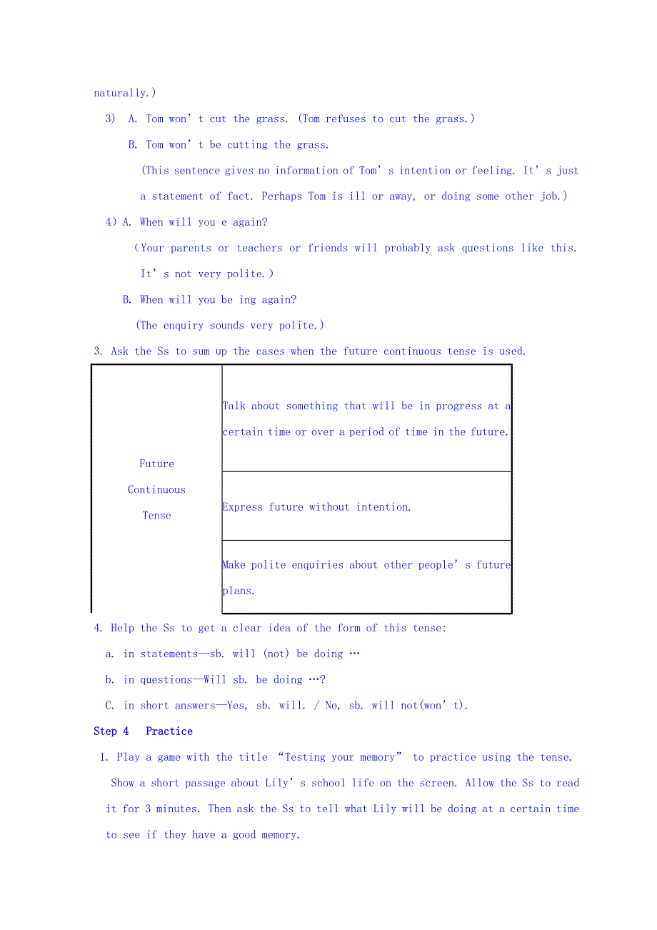 2022年高中英语必修二教案：Unit2 Grammar and usage 1教案_第3页