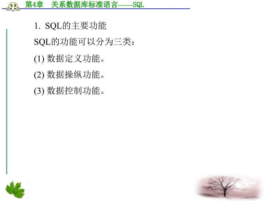 数据库技术及应用第4章关系数据库标准语言sql_第3页