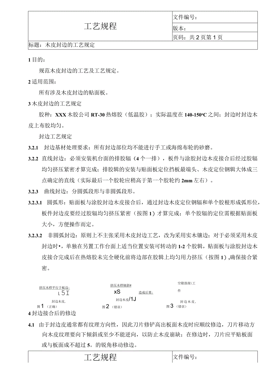 木皮封边的工艺规定_第1页