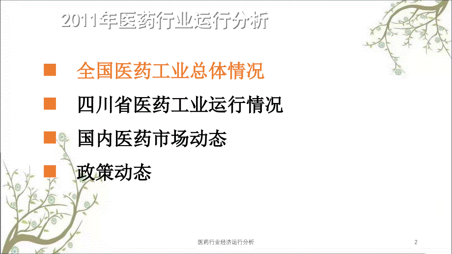 医药行业经济运行分析课件_第2页