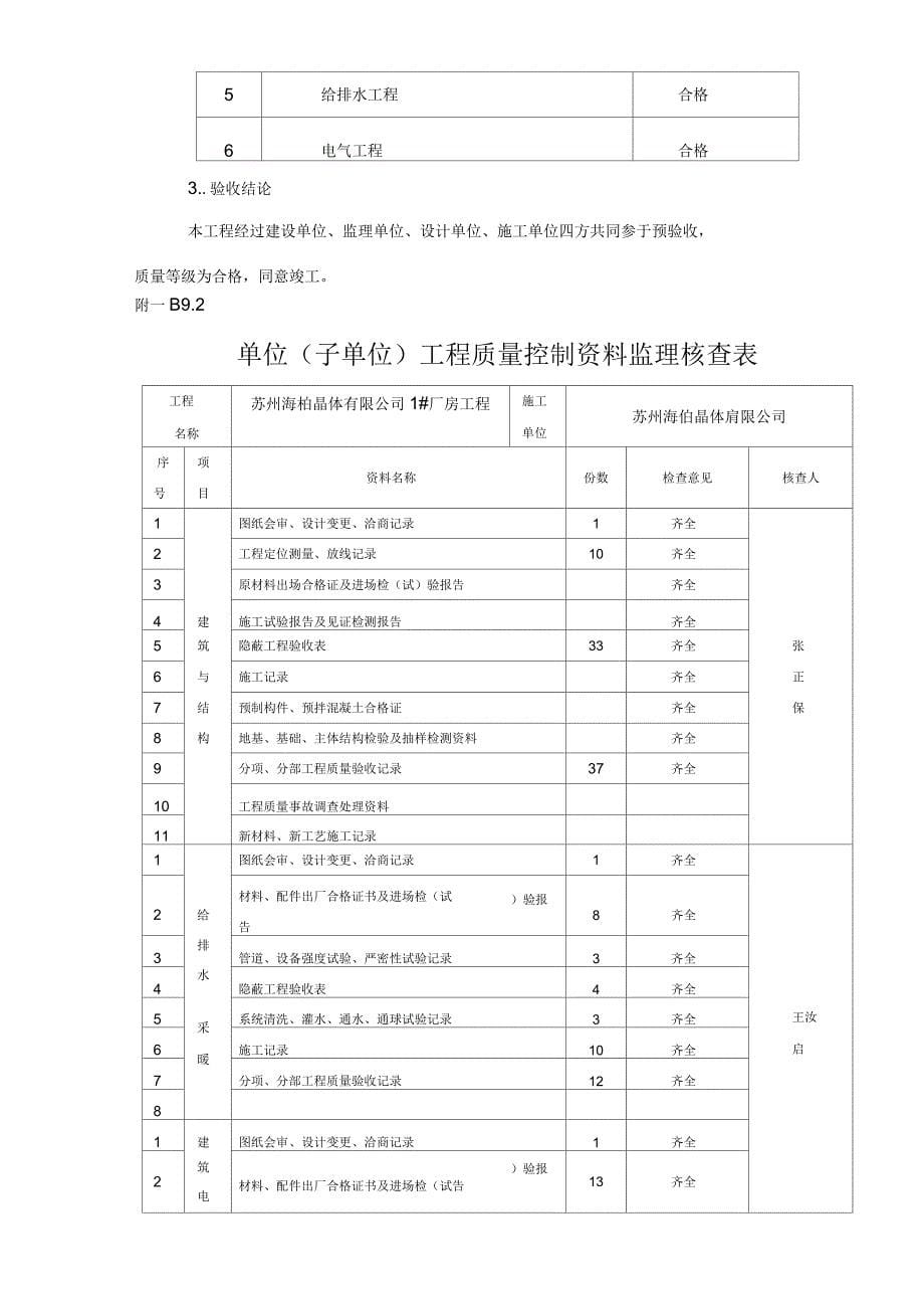 中试车间厂房工程质量评估报告_第5页