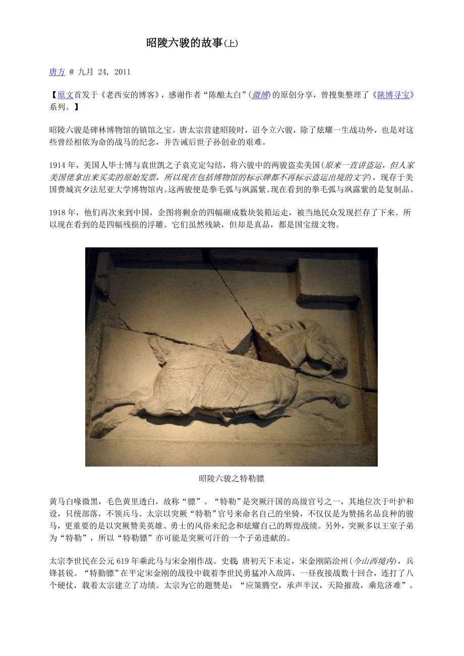 昭陵六骏的故事.doc_第1页