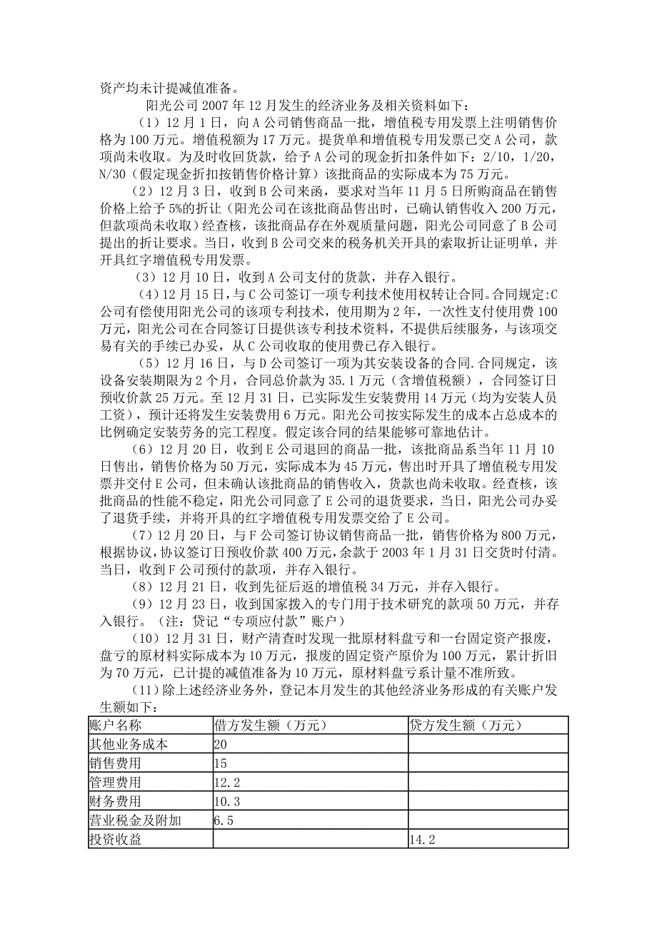 资产负债表和利润表的编制实例_第3页