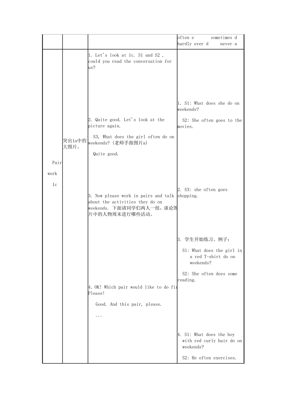 Unit2Howoftendoyouexercise教学设计第一课时_第4页