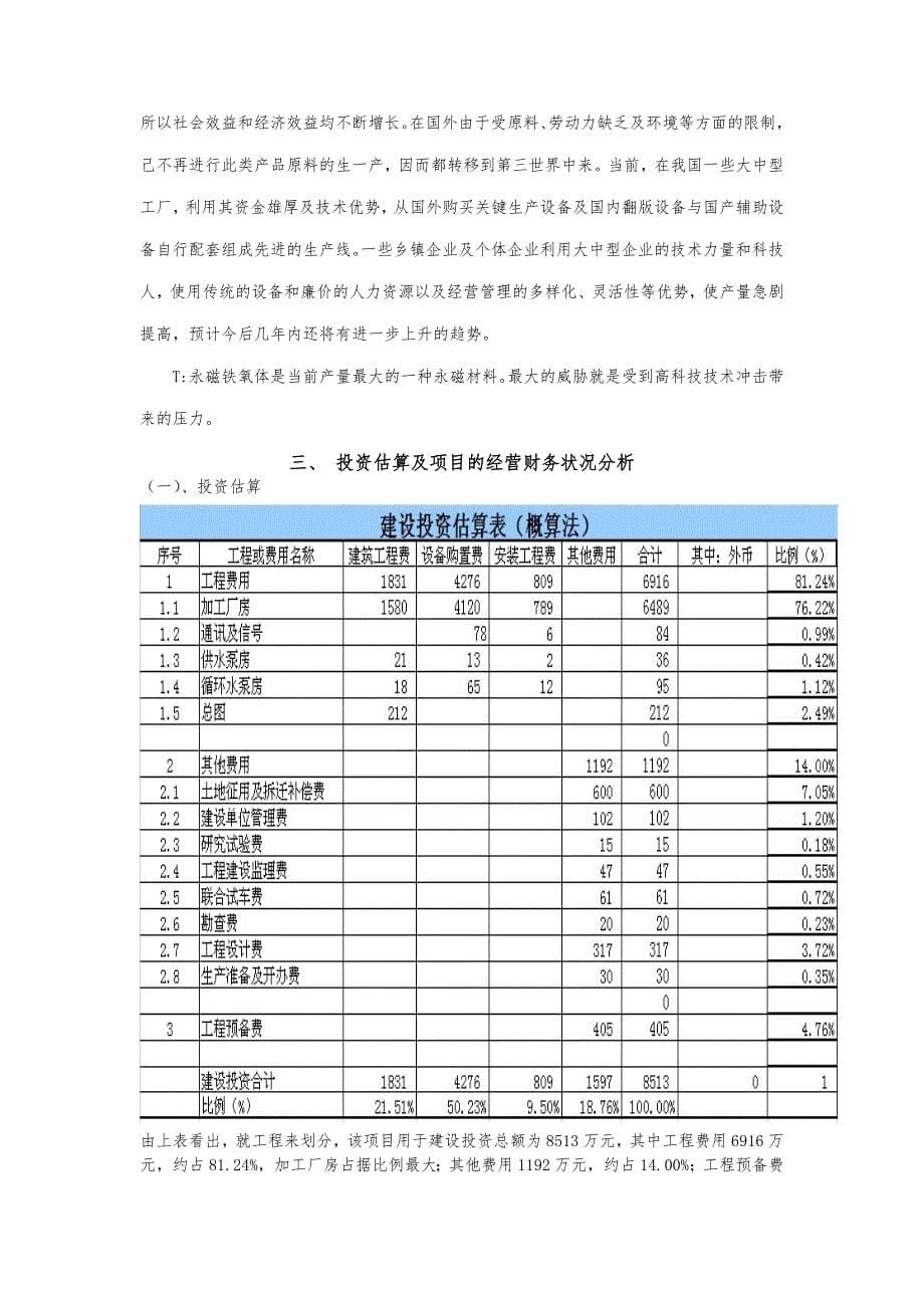 永磁铁项目可行性报告_第5页