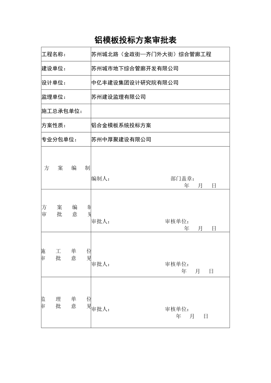 铝模板施工方案(综合管廊)_第2页