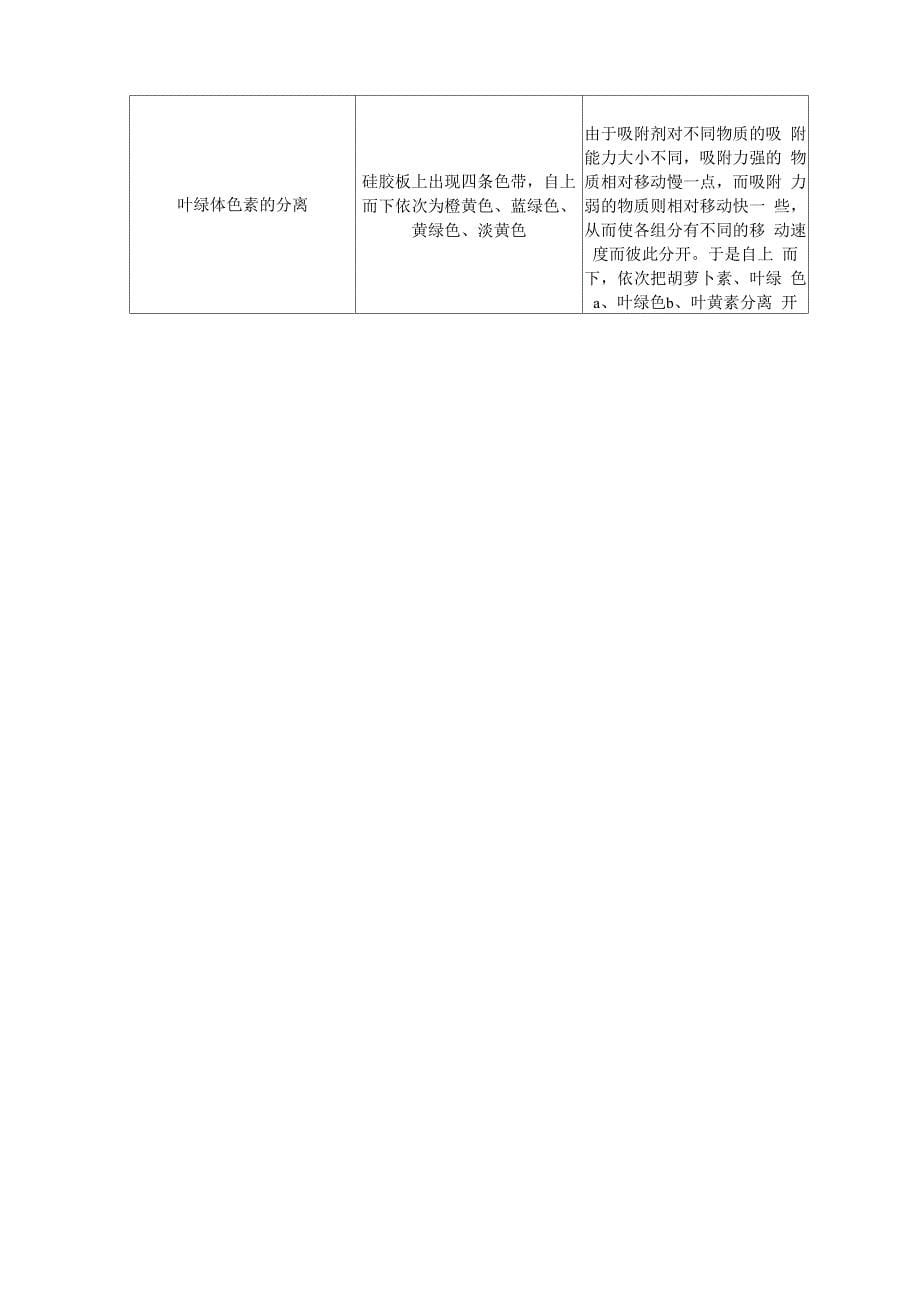 叶绿体色素的提取分离、理化性质和含量测定_第5页