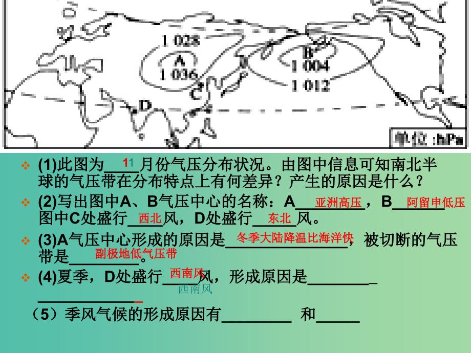 高中地理《1.2 气压带和风带》课件 新人教版必修1.ppt_第2页