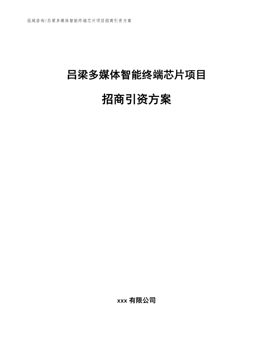 吕梁多媒体智能终端芯片项目招商引资方案参考范文_第1页