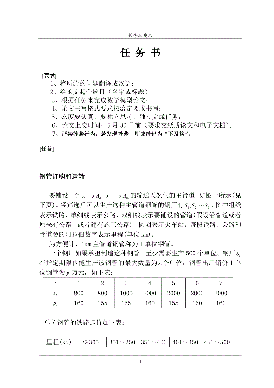 毕业设计论文-求解钢管订购和运输问题数学模型结业().doc_第2页