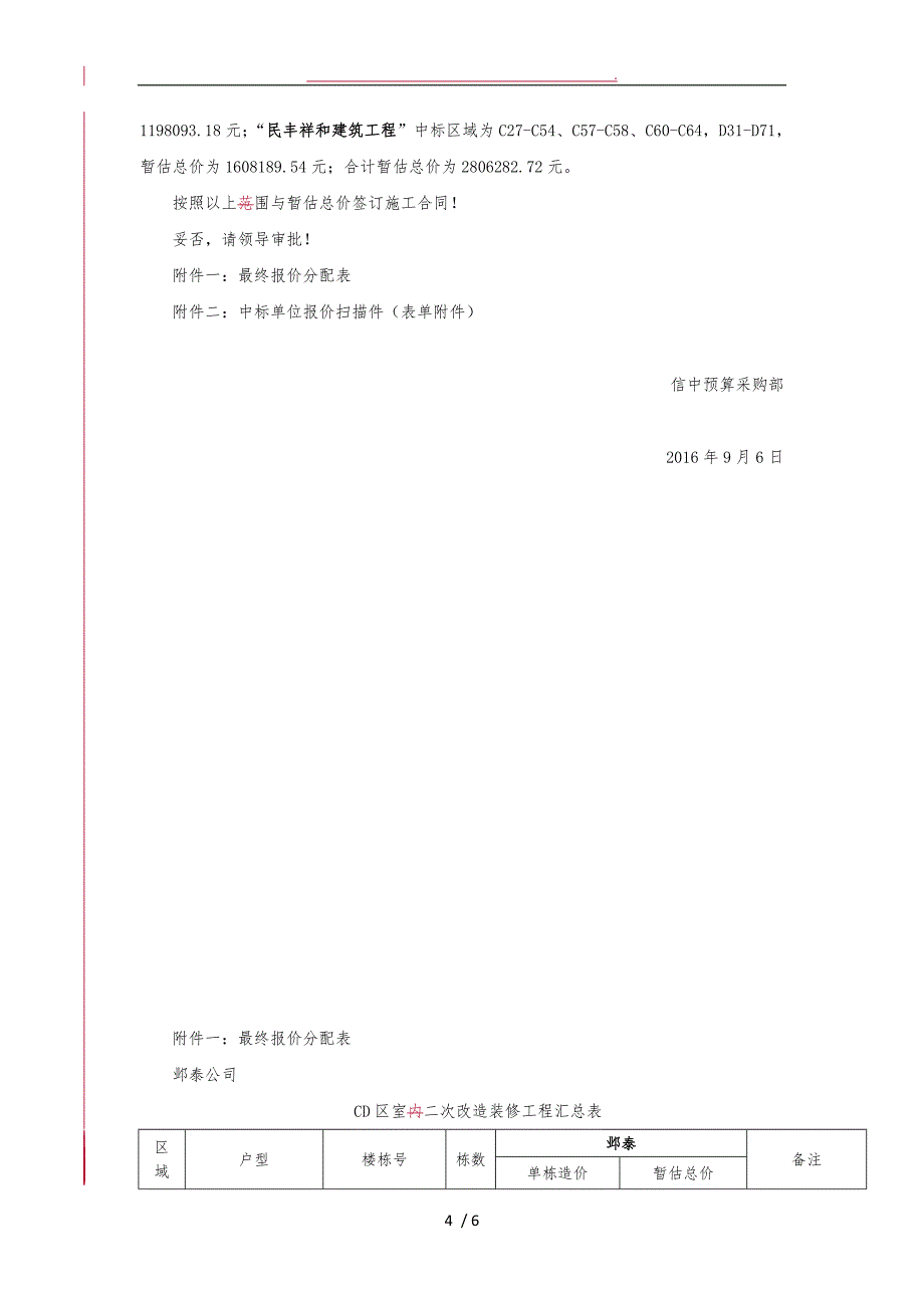 华欣湾项目CD区二次改造工程评标报告_第4页