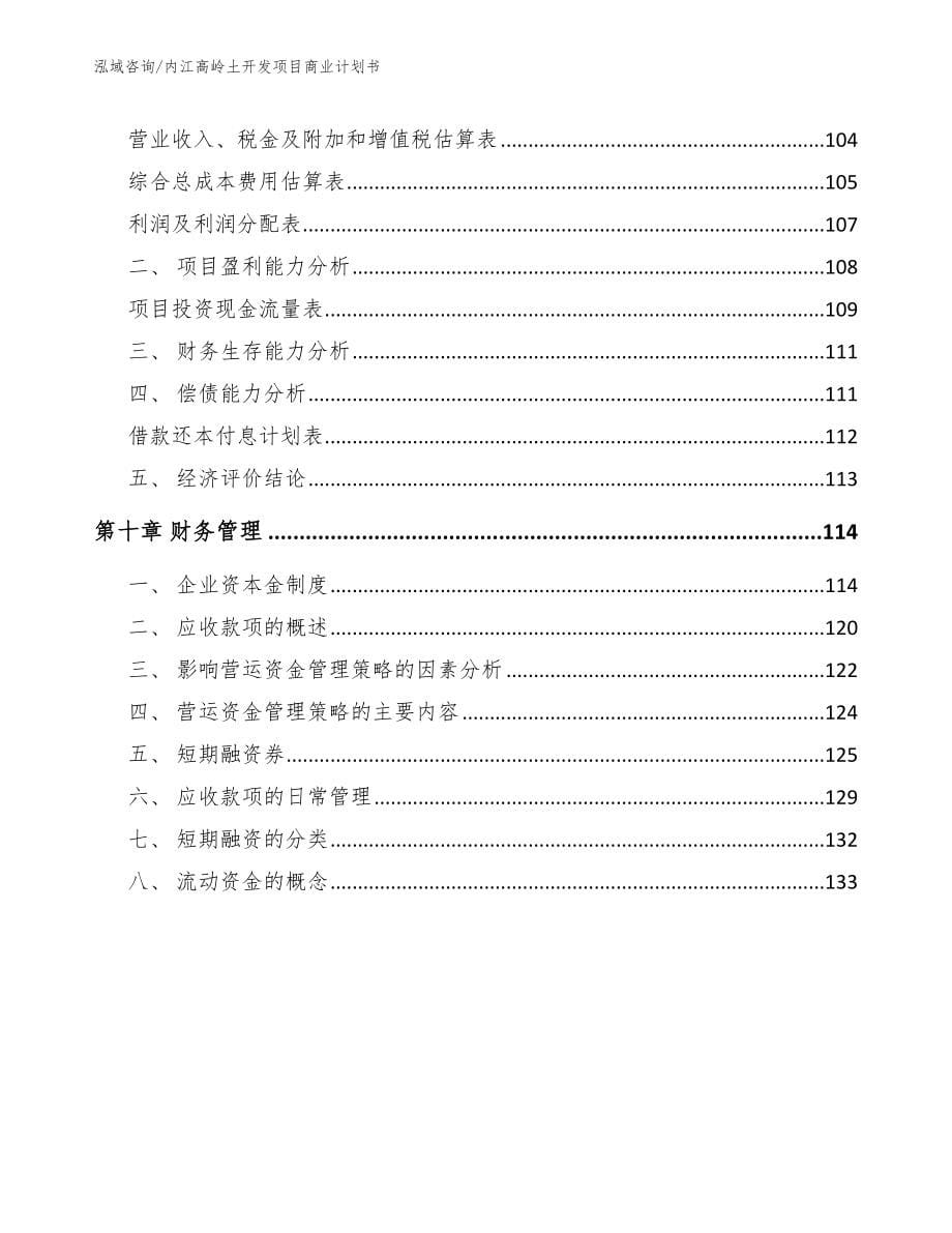 内江高岭土开发项目商业计划书_第5页