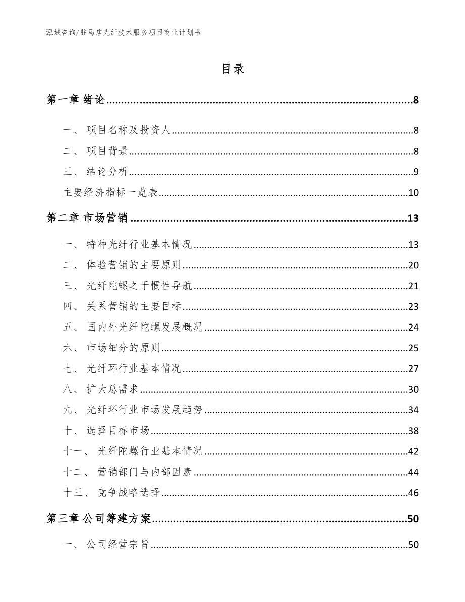 驻马店光纤技术服务项目商业计划书_第2页