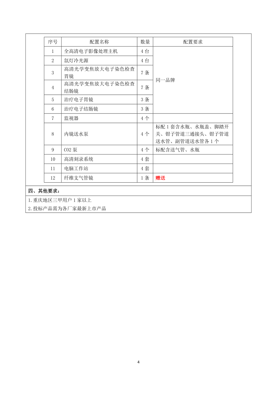 第一批腔镜类设备招标需求新桥医院_第4页