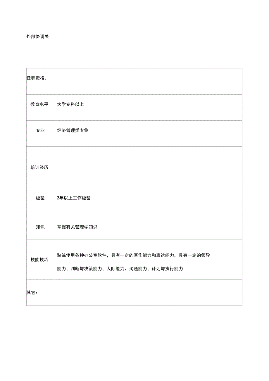 宝地建设计划管理部文化与制度管理职务说明书_第4页