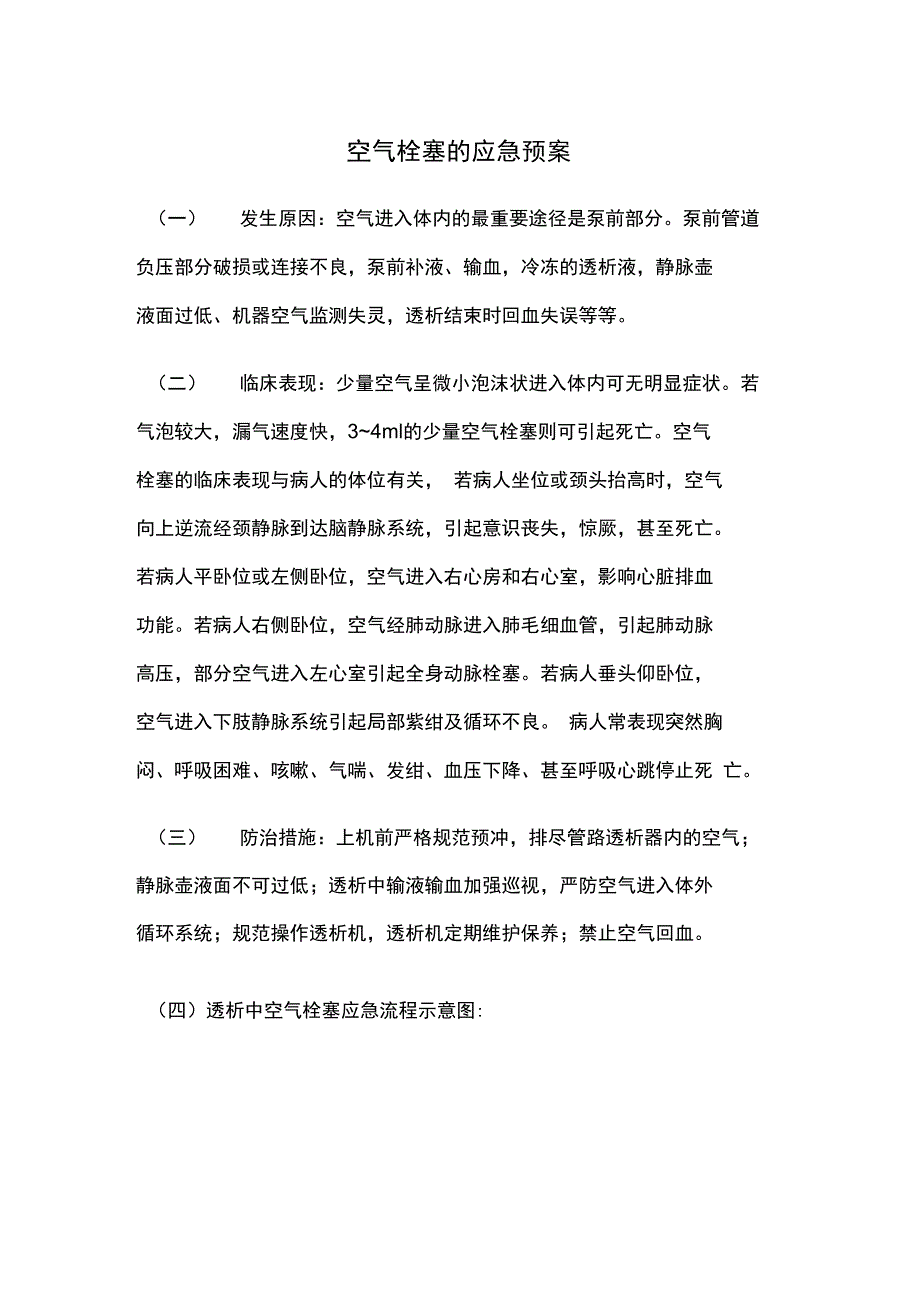 空气栓塞的应急预案_第1页