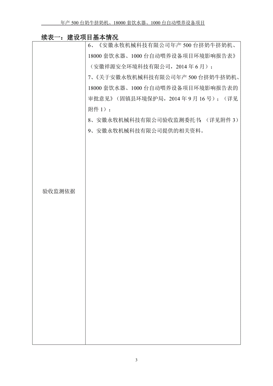 安徽永牧机械科技有限公司年产500台挤奶牛挤奶机、18000套饮水器、1000台自动喂养设备项目竣工环境保护验收报告.doc_第4页