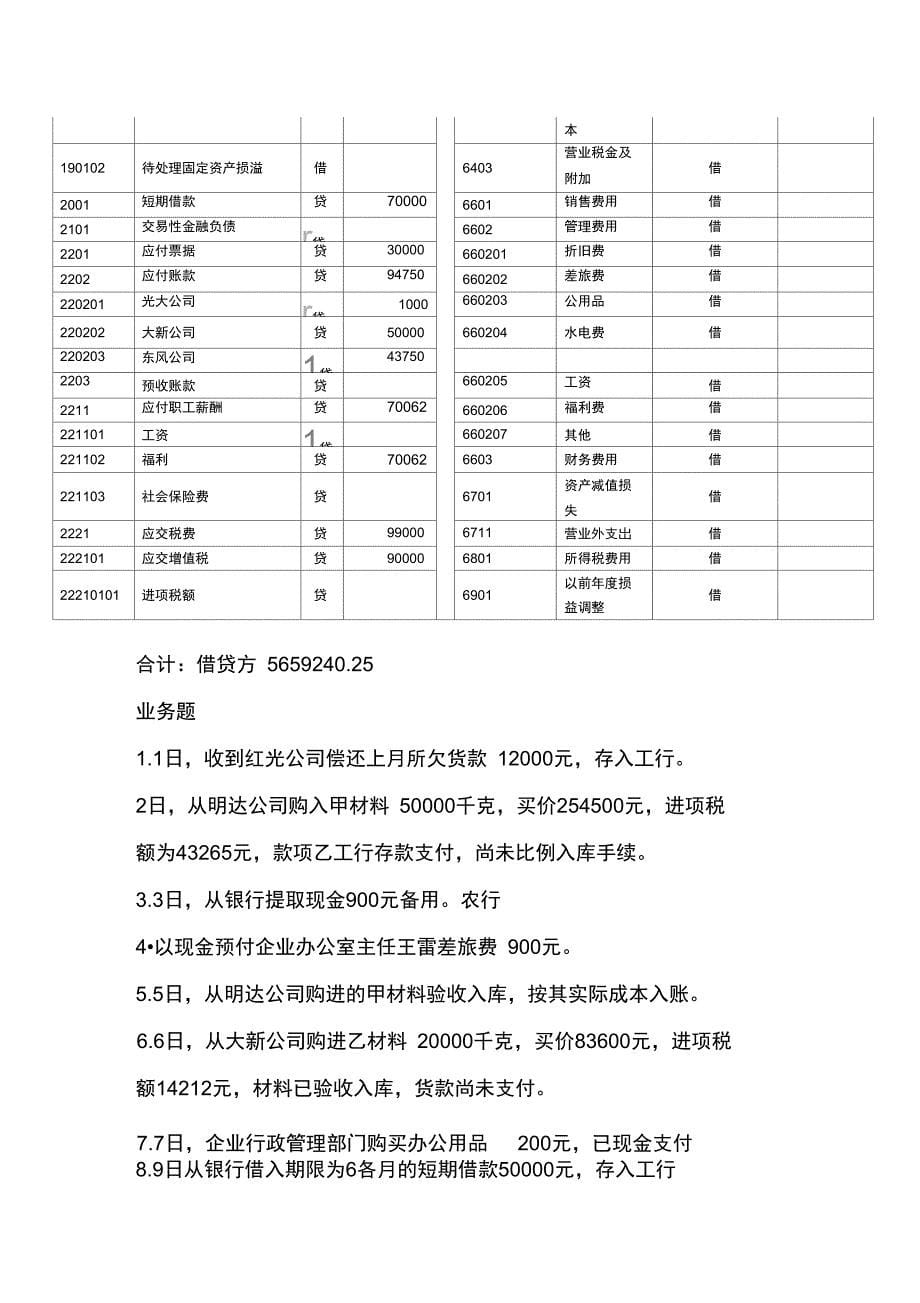 会计大赛模拟题3_第5页