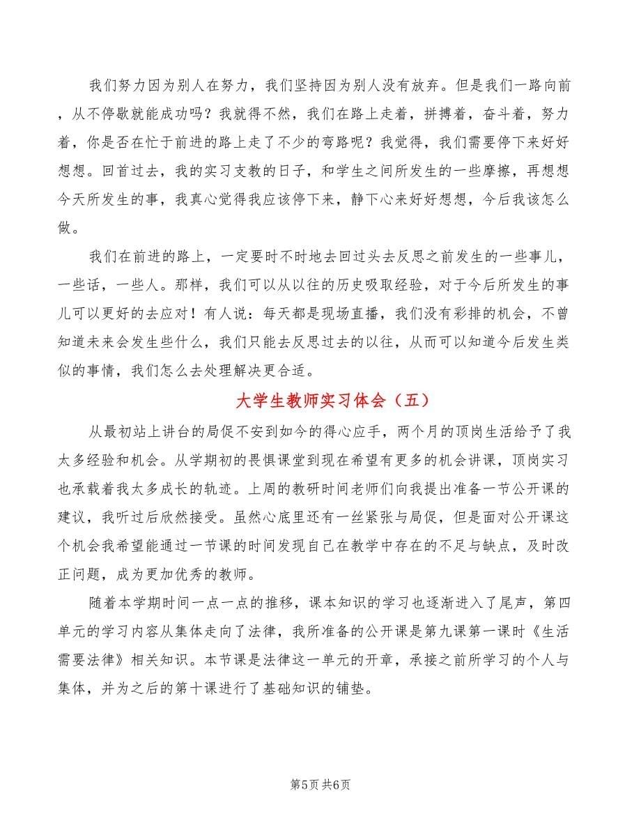 大学生教师实习体会（5篇）_第5页