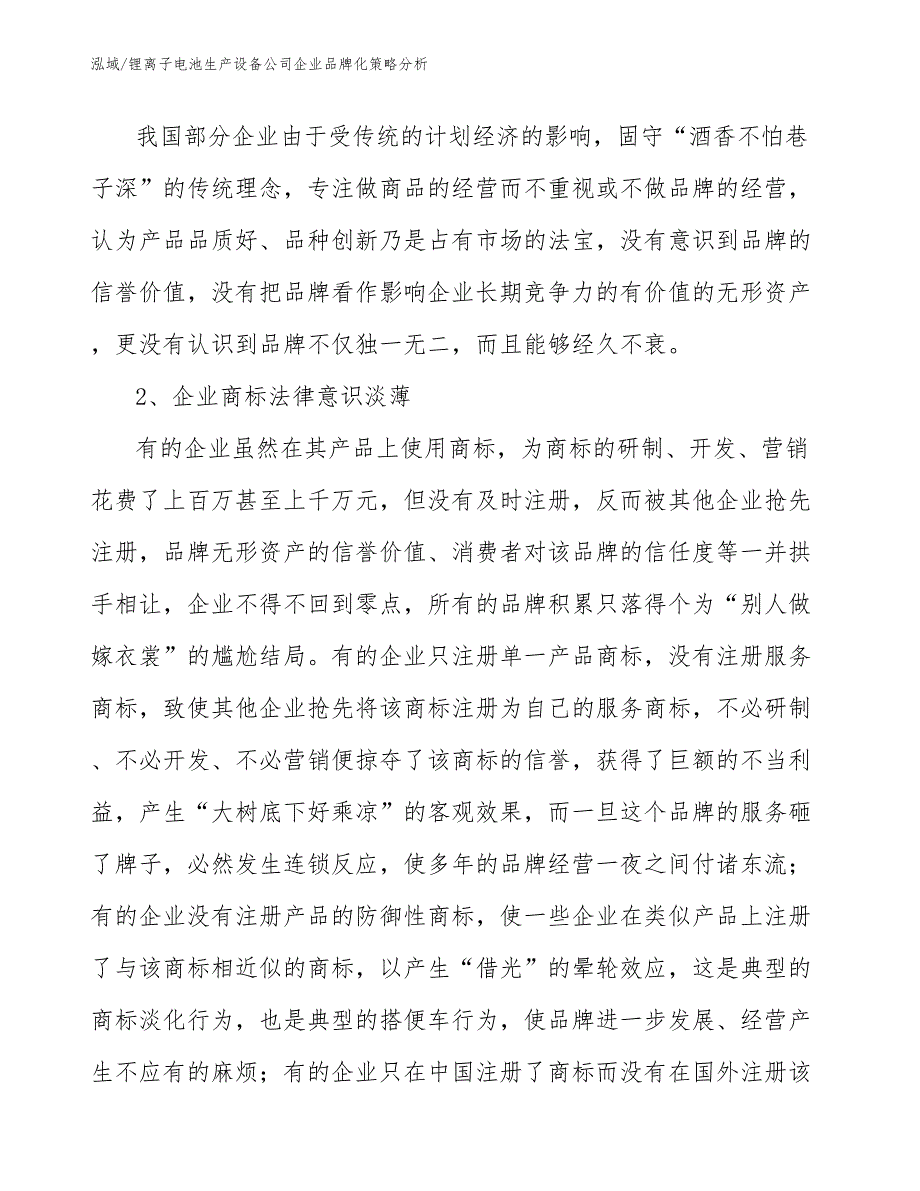 锂离子电池生产设备公司企业品牌化策略分析（范文）_第2页